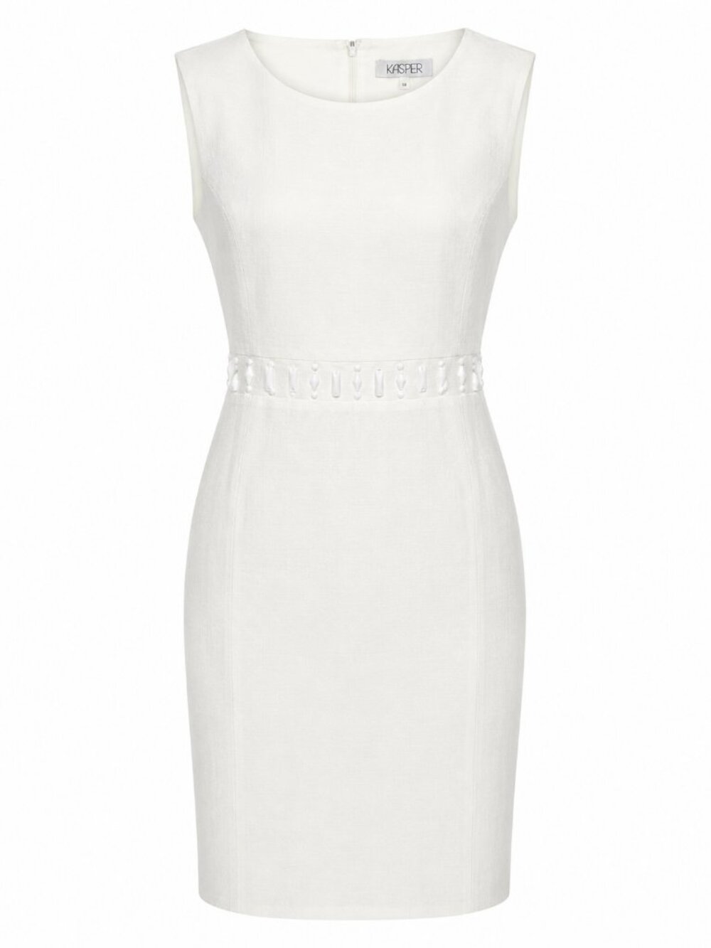 Kasper White Sleeveless Midi Dress Size 14 and 16 NWT - Picture 5 of 7